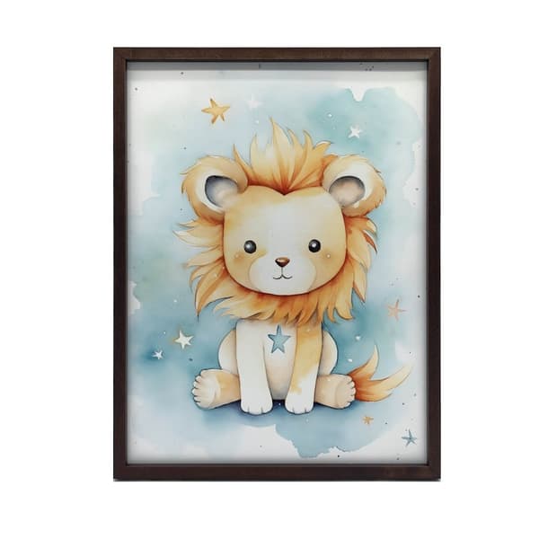 Lion's Shine of Dreams Lion's Shine of Dreams, 70x100 cm, guld aluminiumsramme, 230 gsm mat papir