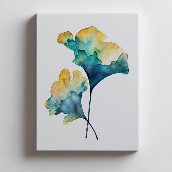 Ginkgo Leaves Ginkgo Leaves, 50x70 cm, uindrammet, premium lærred på båreramme