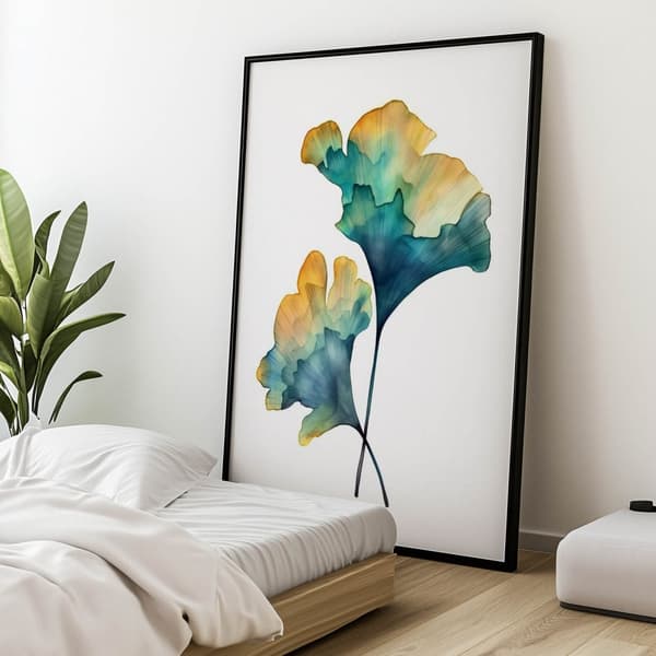 Ginkgo Leaves Ginkgo Leaves, 50x70 cm, uindrammet, premium lærred på båreramme