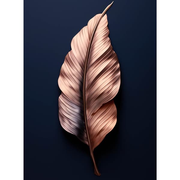 Luxury Leaf i Rose Gold Luxury Leaf i Rose Gold, 70x100 cm, svart aluminiumram, 230 gsm matt papper
