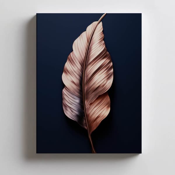Luxury Leaf i Rose Gold Luxury Leaf i Rose Gold, 70x100 cm, svart aluminiumram, 230 gsm matt papper