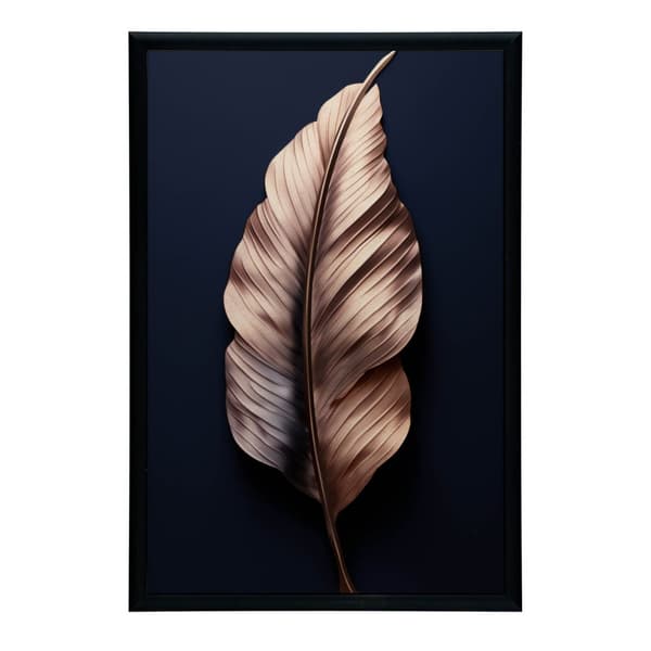 Luksusblad i rosaguld Luksusblad i rosaguld, 70x100 cm, sort aluminiumsramme, 230 gsm mat papir