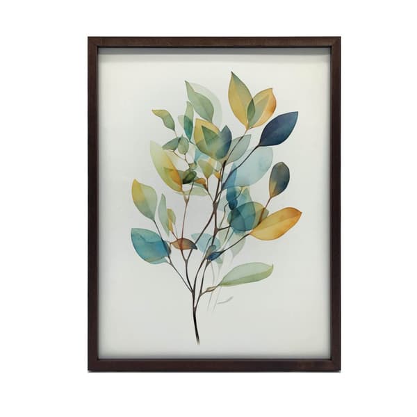 Eucalyptus Elegance Eucalyptus Elegance, 30x40 cm, mørkebrun træramme, 230 gsm mat papir