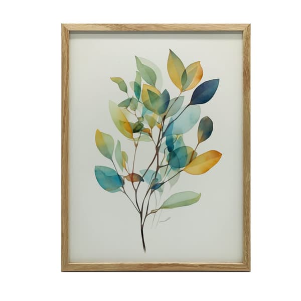 Eucalyptus Elegance Eucalyptus Elegance, 30x40 cm, mørkebrun træramme, 230 gsm mat papir