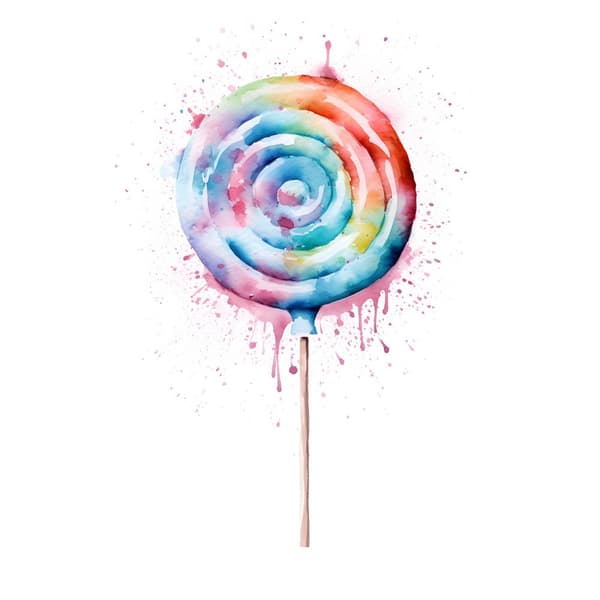 Rainbow Lollipop Rainbow Lollipop, 60x90 cm, sort aluminiumsramme, 230 gsm mat papir