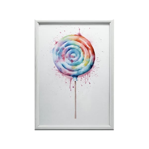 Rainbow Lollipop Rainbow Lollipop, 60x90 cm, sort aluminiumsramme, 230 gsm mat papir