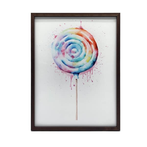 Rainbow Lollipop Rainbow Lollipop, 60x90 cm, sort aluminiumsramme, 230 gsm mat papir