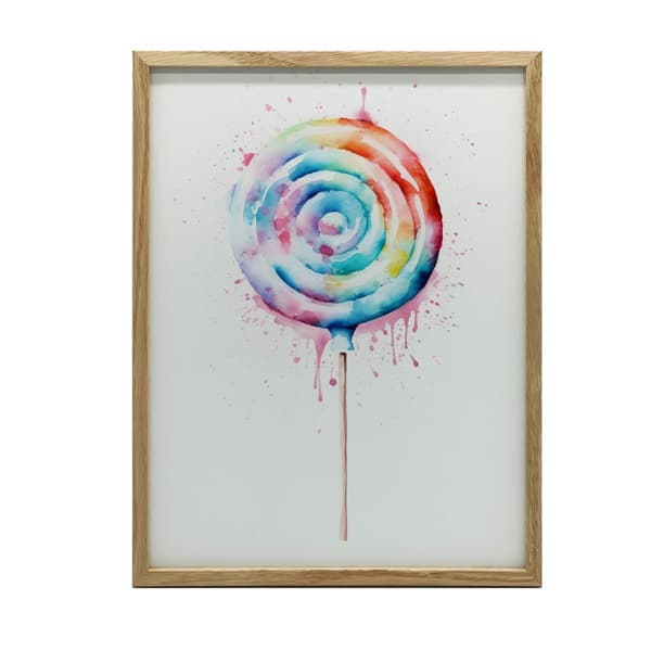 Rainbow Lollipop Rainbow Lollipop, 60x90 cm, svart aluminiumram, 230 gsm matt papper