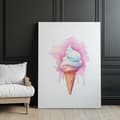 Miniatyrbild 6 av 10: Rainbow Ice Cream Rainbow Ice Cream, 30x40 cm, oinramad, premiumduk på bår