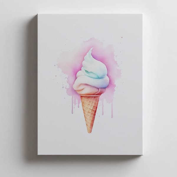 Rainbow Ice Cream Rainbow Ice Cream, 40x50 cm, sort aluminiumsramme, 230 gsm mat papir