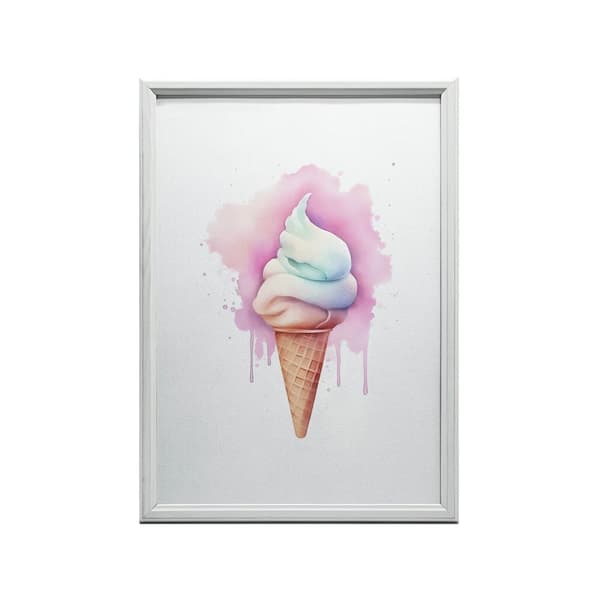 Rainbow Ice Cream Rainbow Ice Cream, 40x50 cm, sort aluminiumsramme, 230 gsm mat papir