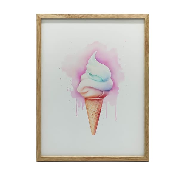 Rainbow Ice Cream Rainbow Ice Cream, 40x50 cm, sort aluminiumsramme, 230 gsm mat papir