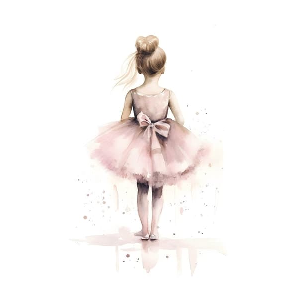 Pink Ballerina - Dancing Princess Pink Ballerina - Tanssiva prinsessa, 30x40 cm, kehystämätön, premium canvas paareilla
