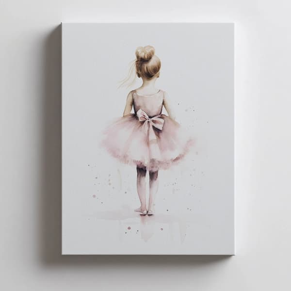 Pink Ballerina - Dancing Princess Pink Ballerina - Tanssiva prinsessa, 30x40 cm, kehystämätön, premium canvas paareilla