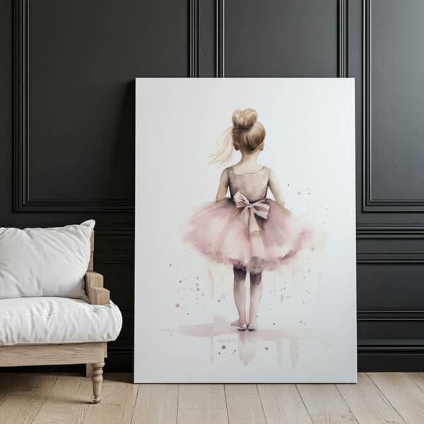 Pink Ballerina - Dancing Princess Pink Ballerina - Dancing Princess, 50x70 cm, kultainen alumiinirunko, 230 gsm mattapaperi