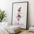 Miniatyrbild 5 av 10: Dancing Ballerina - Pink Magic Dancing Ballerina - Pink Magic, 30x40 cm, mörkbrun träram, 230 gsm matt papper