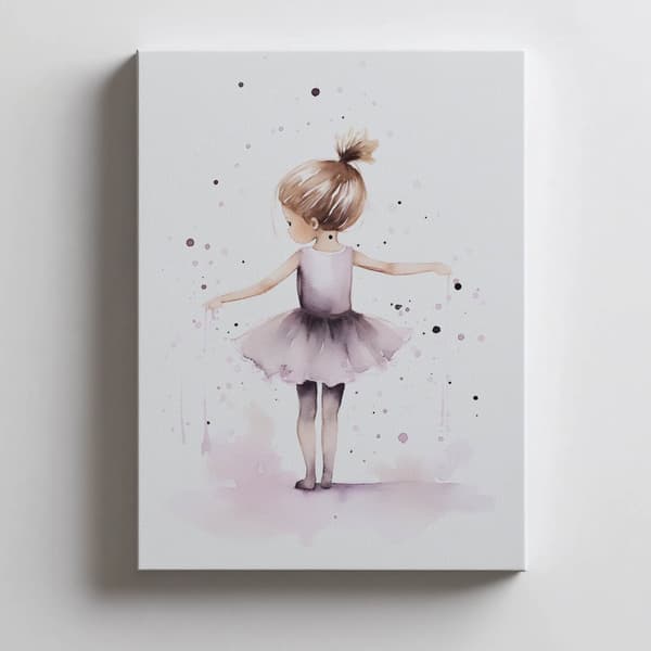 Dancing Ballerina - Pink Magic Dancing Ballerina - Pink Magic, 40x50 cm, sort aluminiumsramme, 230 gsm mat papir