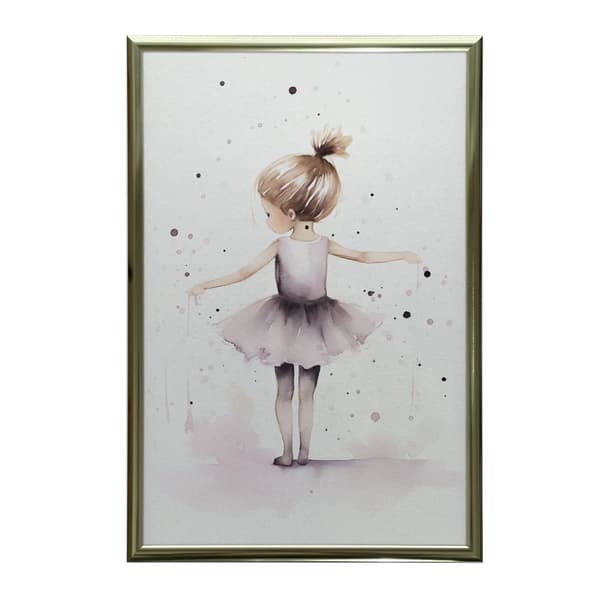 Dancing Ballerina - Pink Magic Dancing Ballerina - Pink Magic, 40x50 cm, sort aluminiumsramme, 230 gsm mat papir