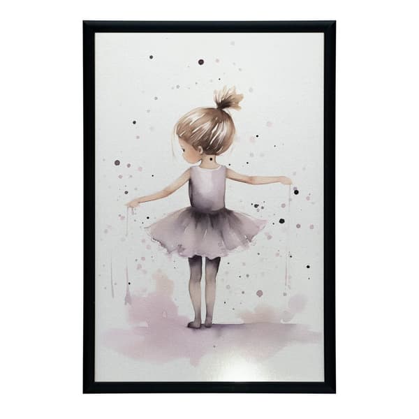 Dancing Ballerina - Pink Magic Dancing Ballerina - Pink Magic, 40x50 cm, sort aluminiumsramme, 230 gsm mat papir