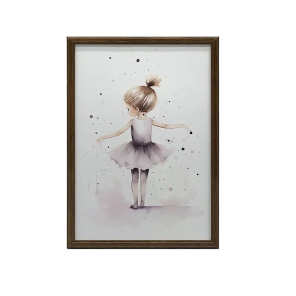 Dancing Ballerina - Pink Magic Dancing Ballerina - Pink Magic, 40x50 cm, sort aluminiumsramme, 230 gsm mat papir