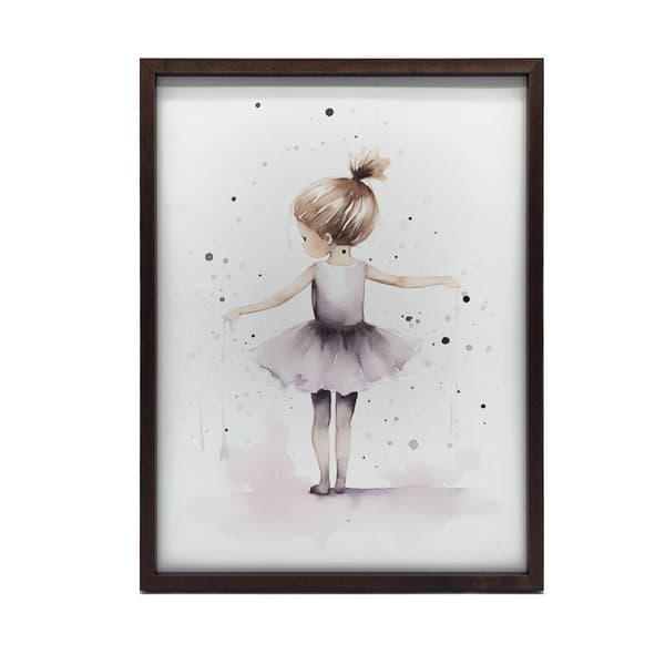 Dancing Ballerina - Pink Magic Dancing Ballerina - Pink Magic, 40x50 cm, sort aluminiumsramme, 230 gsm mat papir