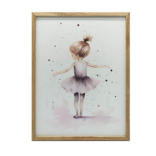 Dancing Ballerina - Pink Magic Dancing Ballerina - Pink Magic, 40x50 cm, sort aluminiumsramme, 230 gsm mat papir
