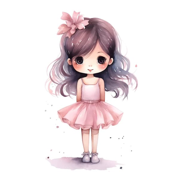Little Princess Little Princess, 50x70 cm, sort aluminiumsramme, 230 gsm mat papir