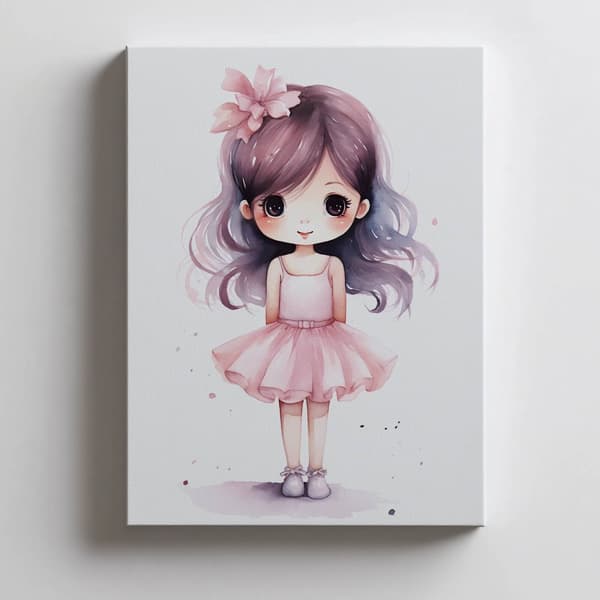 Little Princess Little Princess, 50x70 cm, sort aluminiumsramme, 230 gsm mat papir