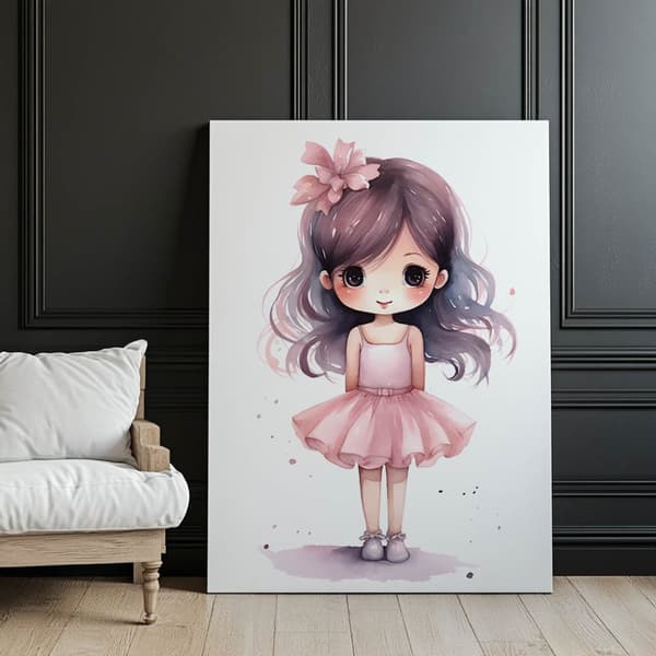 Little Princess Little Princess, 50x70 cm, sort aluminiumsramme, 230 gsm mat papir