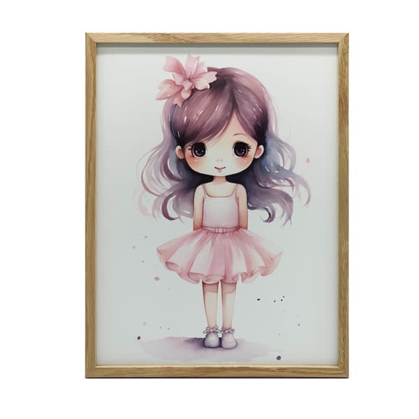 Little Princess Little Princess, 50x70 cm, sort aluminiumsramme, 230 gsm mat papir