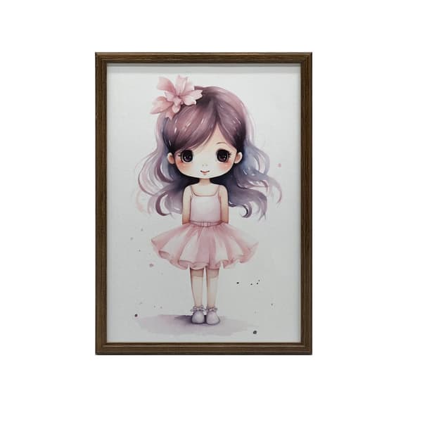 Little Princess Little Princess, 50x70 cm, mörkbrun träram, 230 gsm matt papper