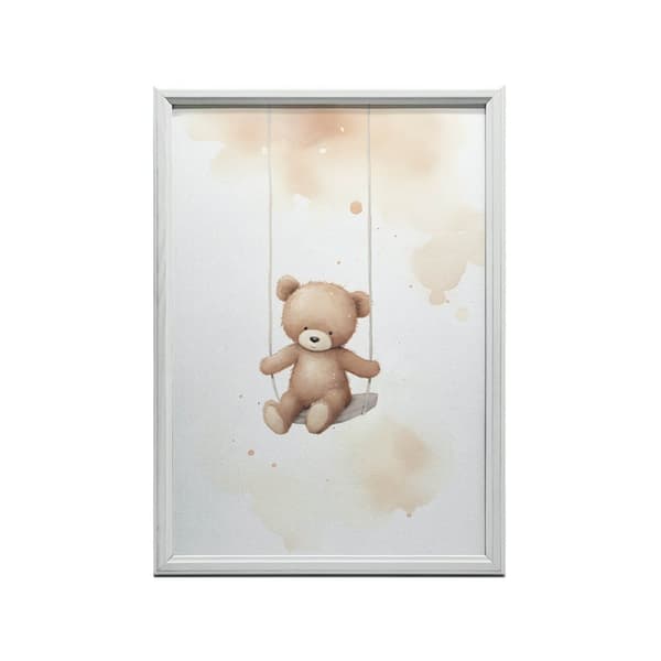 Bamse på gynge Bamse på gynge, 70x100 cm, uindrammet, 230 gsm mat papir