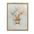 Pikkukuva 1 / 10: Nalle ilmapallomatkalla Nalle ilmapallomatkalla, 50x70 cm, tummanruskea puurunko, 230 gsm mattapaperi