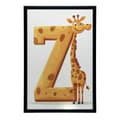 Pikkukuva 8 / 11: Kirahvi kirjaimella Z - Lasten juliste Kirahvi kirjaimella Z - Lasten juliste, 70x100 cm, tummanruskea puukehys, 230 gsm mattapaperi