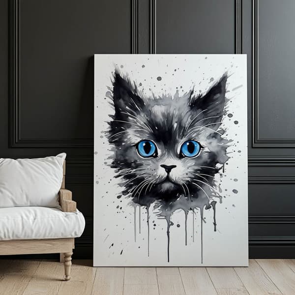 Akvarel kat Akvarel kat, 40x50 cm, uindrammet, 230 gsm mat papir