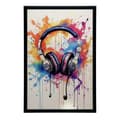 Miniatyrbillede 8 af 10: Music of Colors: Hovedtelefoner i akvarelteknik Music of Colors: Hovedtelefoner i akvarelteknik, 50x70 cm, uindrammet, premium lærred på båreramme