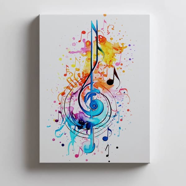 Värikäs Treble Clef Värikäs Treble Clef, 60x90 cm, kehystämätön, 230 gsm mattapaperi
