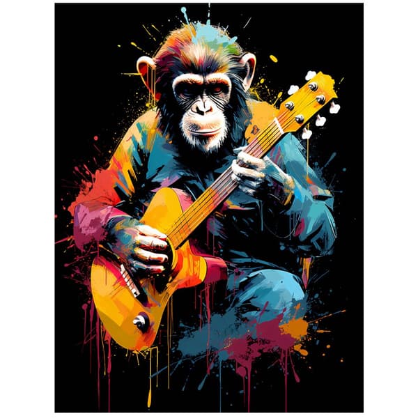 Abe med guitar Abe med guitar, 60x90 cm, uindrammet, 230 gsm mat papir