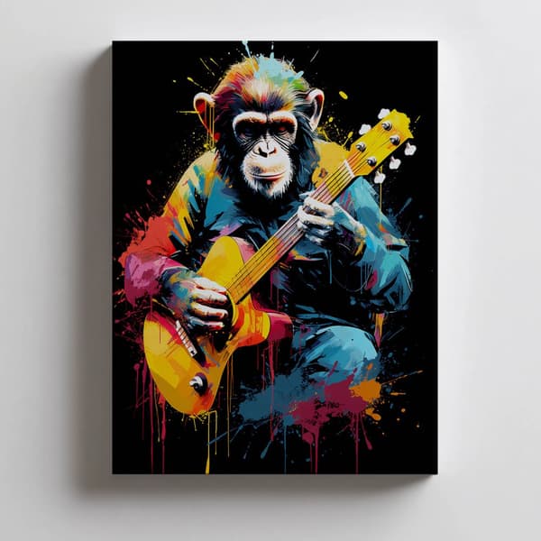 Abe med guitar Abe med guitar, 60x90 cm, uindrammet, 230 gsm mat papir