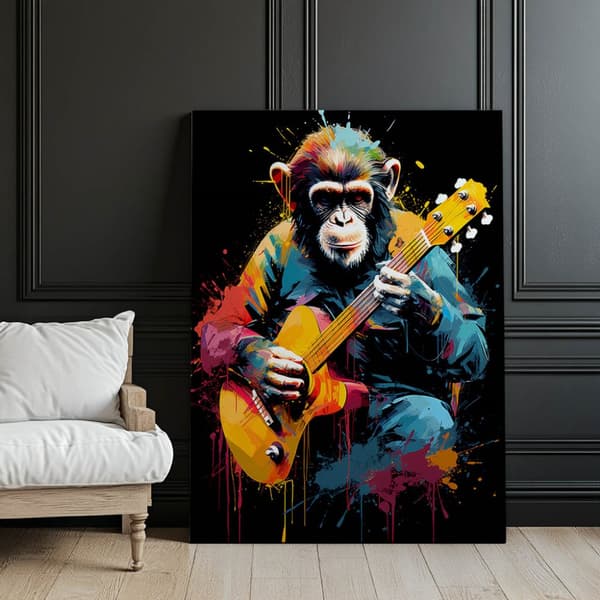 Abe med guitar Abe med guitar, 60x90 cm, uindrammet, 230 gsm mat papir
