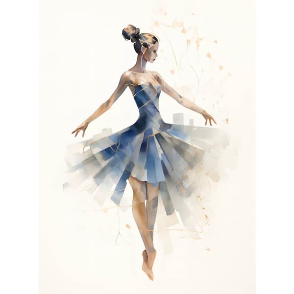 Elegance of the Ballerina Dance Elegance of the Ballerina Dance, 70x100 cm, uindrammet, premium lærred på båreramme