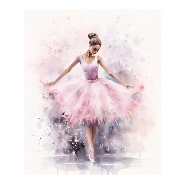 Förtrollande ballerinadans Förtrollande ballerinadans, 30x40 cm, oinramad, premiumduk på bårram