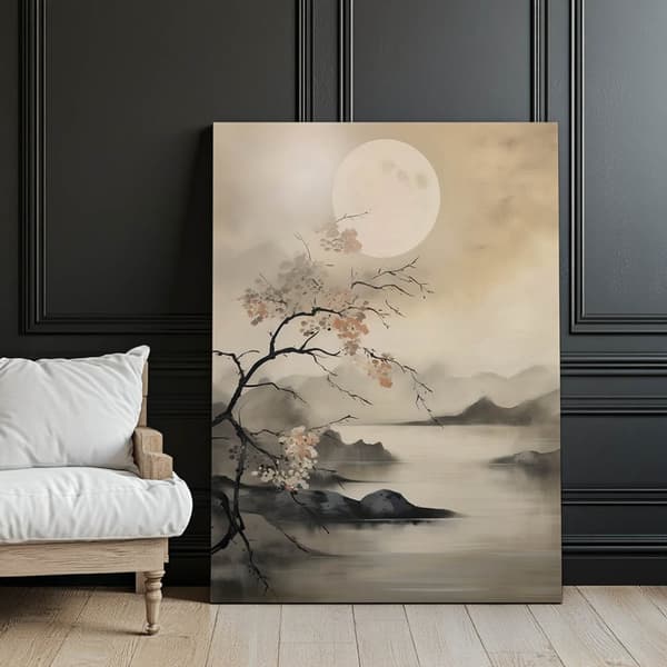 Misty Lake Misty Lake, 60x90 cm, sort aluminiumsramme, 230 gsm mat papir