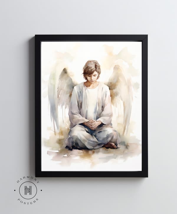 Angel's Prayer: Boy in Pastel Angel's Prayer: Boy in Pastel, 60x90 cm, uindrammet, 230 gsm mat papir
