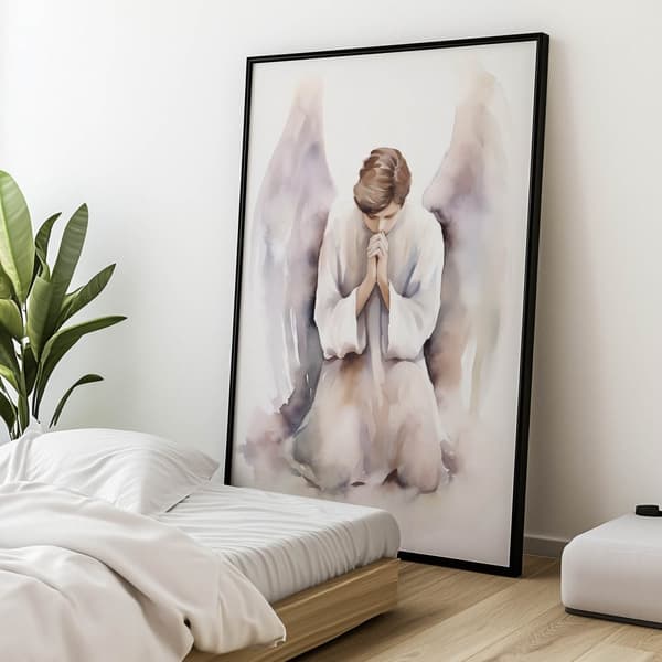 Angel Prayer Angel Prayer, 30x40 cm, lys egetræsramme, 230 gsm mat papir