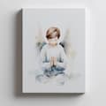 Miniatyrbillede 4 af 11: Angelic Prayer of a Boy Angelic Prayer of a Boy, 40x50 cm, guld aluminiumsramme, 230 gsm mat papir