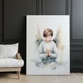 Miniatyrbillede 7 af 11: Angelic Prayer of a Boy Angelic Prayer of a Boy, 40x50 cm, guld aluminiumsramme, 230 gsm mat papir