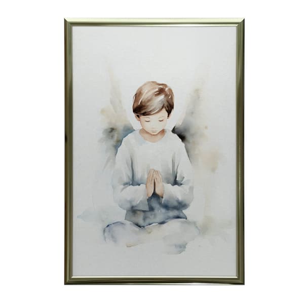 Angelic Prayer of a Boy Angelic Prayer of a Boy, 40x50 cm, guld aluminiumsramme, 230 gsm mat papir