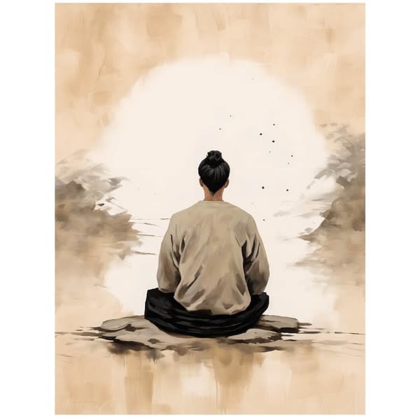 Mediterende mand Mediterende mand, 60x90 cm, uindrammet, 230 gsm mat papir