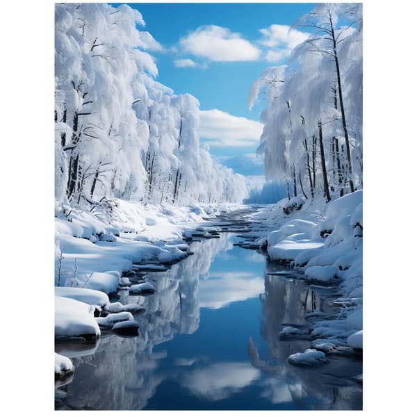 Winter Charms Winter Charms, 60x90 cm, sort aluminiumsramme, 230 gsm mat papir